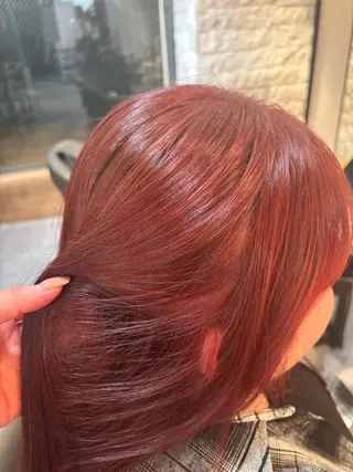 ロング カラー 日高 愛華のヘアスタイル