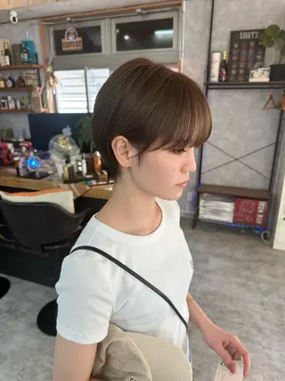 ショート C’LD hair produce /シールドヘア所属・モテ髪/ボブ/ショー ト/アダチフウトのヘアスタイル