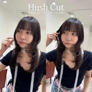 セミロング カラー ヘアアレンジ 立川レイヤー 透明感カラーaoiのヘアスタイル