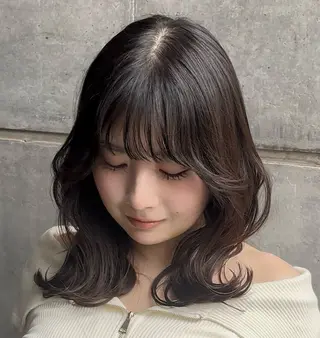 ミディアム 💎似合わせのプロ 💎透明感カラー杉原のヘアスタイル