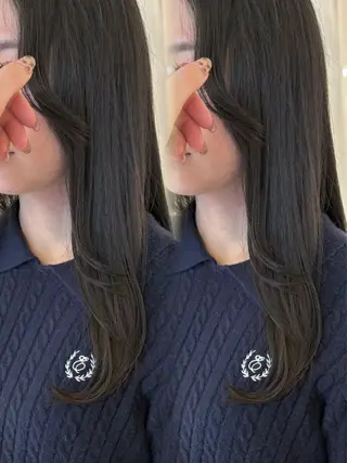 ロング カラー ヘアアレンジ MISAKI🤍 似合わせ透明感カラーのヘアスタイル