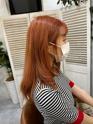 ロング カラー 似合わせスタイル 足立のヘアスタイル