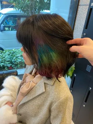 ミディアム カラー 西田辺/ タカスナオヤのヘアスタイル