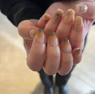 ネイル rina ニュアンス♡ワンホンのネイルデザイン