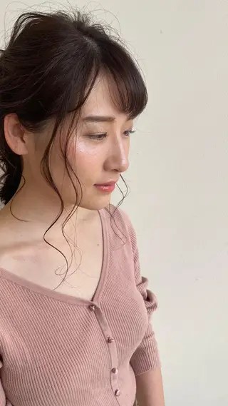 ロング カラー ヘアアレンジ 金沢美容室 KUSHUKAのヘアスタイル