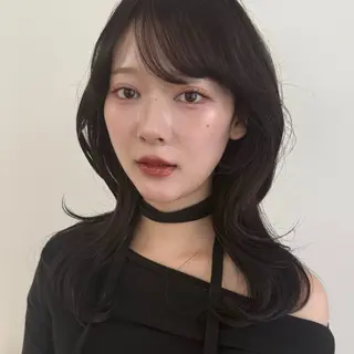 セミロング カラー 💫ケアブリーチ✨️ 久留米髪質改善🫧のヘアスタイル