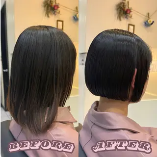 ショート YASU🍎CUT 赤系カラー/ヘアケアのヘアスタイル