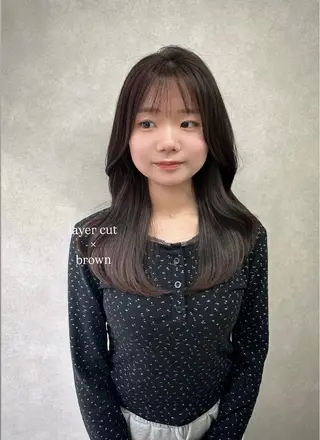 セミロング 🇰🇷韓国スタイル レイヤー/ayanaのヘアスタイル