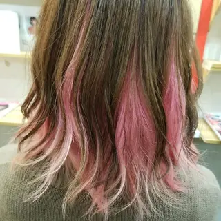 ミディアム カラー 植田 /エクステ /ブリーチ/髪質改善のヘアスタイル