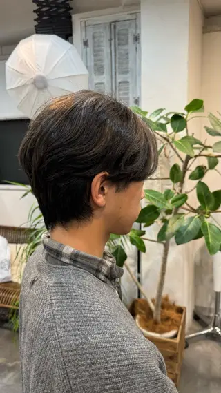 ショート カラー メンズ 🔆髪質改善 透明感 カラー🔆佐々木貴仁のヘアスタイル