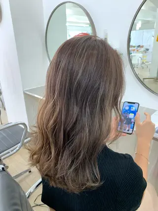 セミロング カラー Reb_keiji 👑小倉圭司のヘアスタイル