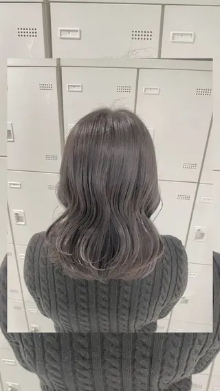 ミディアム カラー パーマ ヘアアレンジ メンズ 透明感カラー・レイヤ ー🎀amika🎀のヘアスタイル