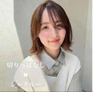 ミディアム VLOW nex the salon所属・韓国風/髪質改善/ ナガヤアキラのヘアスタイル