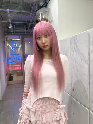 ロング カラー 🪸ハイトーンカラー エクステmisakiのヘアスタイル