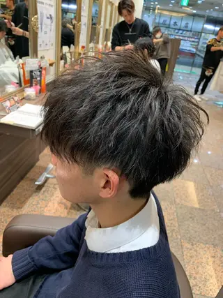 ショート ヘアアレンジ メンズ IwAsh中山所属・✂︎中山ブリーチ・ パーマ✂︎露木智也のヘアスタイル