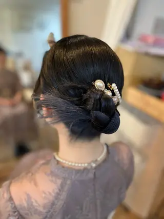 セミロング ヘアアレンジ ヘアメ/着付け 清水玲歌のヘアスタイル