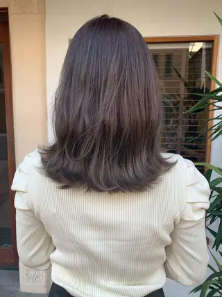 ミディアム カラー ヘアアレンジ 中津/柔らかカラー/ ナガオ　イズミのヘアスタイル