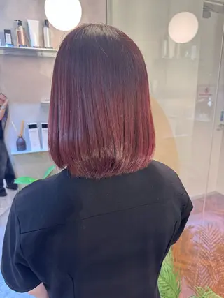 ミディアム カラー 🎀髪質改善/艶髪/ 艶カラー🎀浅田涼風のヘアスタイル