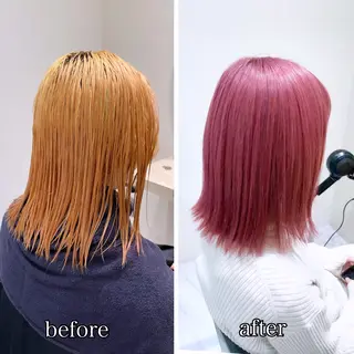 ショート カラー 🌷ピンクカラー くどう🌷のヘアスタイル