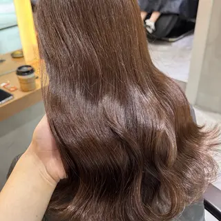ロング カラー ヘアアレンジ ブリーチなしカラー /ベージュ/安形翔のヘアスタイル