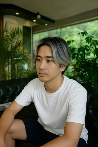 ミディアム カラー メンズ hair Glunge Plus（ヘアーグランジ プラス）所属・Glunge 青木聖斗のヘアスタイル