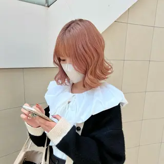 ミディアム カラー 【韓国艶カラー🎀】 添田 菜摘のヘアスタイル