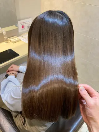 セミロング 自然で柔らかい縮毛 矯正✨松尾郁哉のヘアスタイル