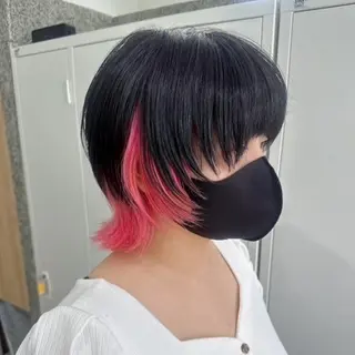 ミディアム カラー 奈良一番ミルクティー ベージュしています⭐のヘアスタイル