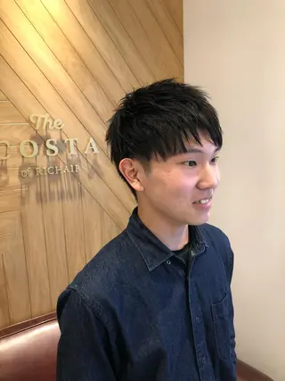 ショート メンズ 鈴村 大介のヘアスタイル