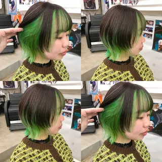 ショート カラー 推しカラー✨ オタク美容師ユウカのヘアスタイル