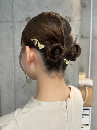 セミロング ヘアアレンジ 女性に人気♪ はやしほのかのヘアスタイル