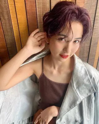 ショート ハイトーンカラー🍑 心斎橋のヘアスタイル