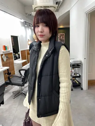 ミディアム カラー レイヤー/似合わせ TAKUYAのヘアスタイル