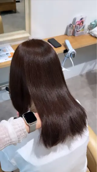 ミディアム カラー 暖色艶カラー/ ハイトーン🪽美咲のヘアスタイル