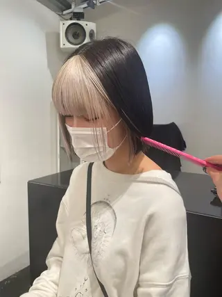 ミディアム カラー パーマ ヘアアレンジ メンズ キッズ ネイル マツエク・マツパ アイブロウ 艶ハイトーン/ヘア アレンジAYAKAのヘアスタイル