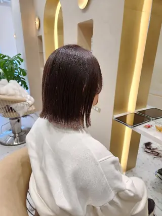 ショート カラー あかね☆ヘアアレンジ /ボブ/縮毛矯正のヘアスタイル