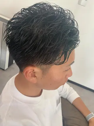 カラー パーマ メンズ ufufu所属・境 菜摘のヘアスタイル