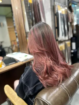 ロング カラー 難波ブリーチカラー 伊藤洋輝のヘアスタイル