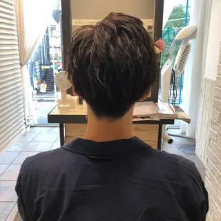 ショート カラー パーマ メンズ メンズサロン💈 吉岡陽【中野】のヘアスタイル