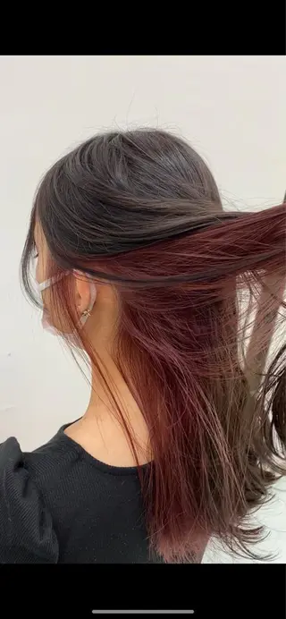 ロング カラー クロスパーマ🥇韓国 ヘア🇰🇷濵田航希のヘアスタイル