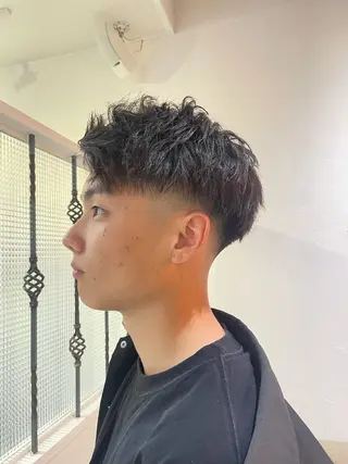 ショート パーマ メンズ Men's hair salon First 中百舌鳥店所属・First なかもず 店 YUKIのヘアスタイル