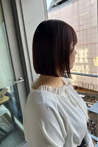 ショート カラー 巻けるケア縮毛矯正✨ ケアカラー✨山下のヘアスタイル