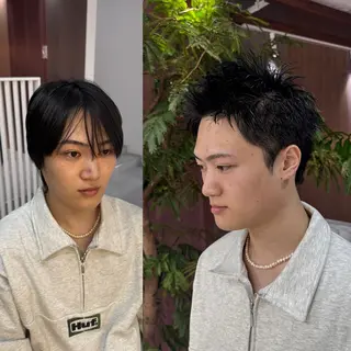 メンズ R/🤎 パーマ＆ブリーチ🔥のヘアスタイル