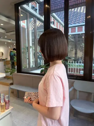 ショート 芝智也/ ナチュラルハイトーンのヘアスタイル