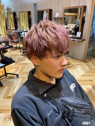 ショート カラー メンズ 美髪改善・ブリーチ tadasuke⭐️のヘアスタイル