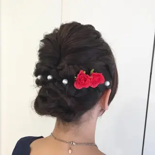 セミロング ヘアアレンジ 髪質改善 頭身浴/ 中田のヘアスタイル