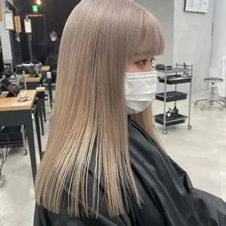 ロング カラー 韓国/ハイトーン/ ボブ🎀MIKU🎀のヘアスタイル