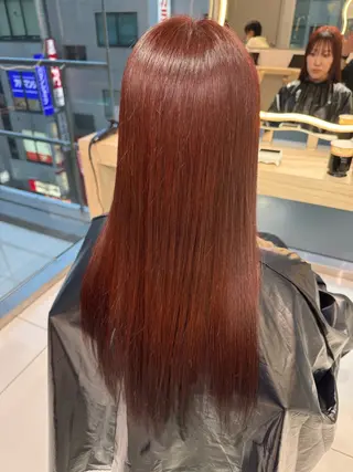 ロング カラー レイヤーカット/ 縮毛矯正/西野和裕のヘアスタイル