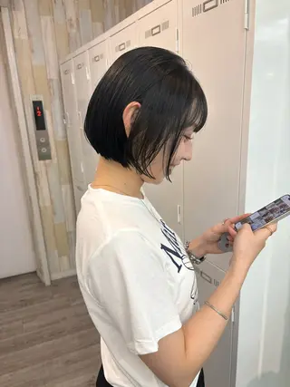 ショート カラー 広島/わかな/ヘア セット/オリーブのヘアスタイル