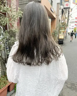 セミロング カラー ヘアアレンジ 🌷ボブ/髪質改善 ストレートのヘアスタイル